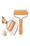 White Silicone Dough Rolling Mat 45 X 65 Cm, 32 cm Pizza Tray and Dough Roller with Wooden Handle - 5