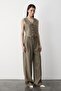 Khaki Linda Vest Pants Set - 3