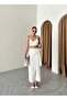 Stone Color Skirt with Side Tie Detail