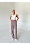 Parla Women's Lycra Velcro Closure Mink Palazzo Trousers - 6