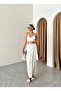 Stone Color Skirt with Side Tie Detail - 2