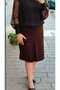 Short Plus Size A-Line Pleated Lined Puerto Rican Fabric Skirt - 2