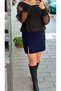 Unlined Above Knee Slit Puerto Rican Fabric Mini Skirt Skirt Length 45 cm - 4