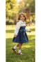 Girl's Welsoft Fabric and Denim Dress - 5