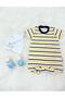 Newborn Baby Boy 100% Cotton Romper Scarf and Rattle Socks Set - Cute Cat 0-3 Months - 7