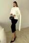 Self-Weaving Knitwear Sweater Ekru 8266 - 4