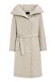 Removable Hooded Turn-Down Collar Quilted Jacket Stone 6792 - 2