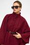 Belted Thick Poncho Bordo 3154 - 6