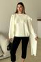 Self-Weaving Knitwear Sweater Ekru 8266 - 3