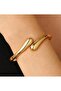 Irregular Wave Cuff Bracelet Gold Color Tone - 5