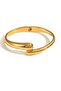 Irregular Wave Cuff Bracelet Gold Color Tone