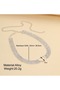 Rhinestone Choker Necklace with Heart Pendant Silver Alloy, 33cm + 26.6cm - 5