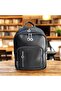 Stylish and Modern Black Leather Look Women's Backpack - 6