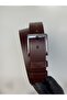 Men's 100% Genuine Leather Sports Bitter Coffee Belt 4.5 cm - 3