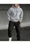 Men's Minimal Printed Gray Men's Sweat Set