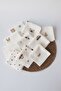 Pack of 10 Patterned Muslin Baby Mouth Wipes 100% Cotton 25X25 cm