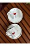 Porcelain Turkish Coffee Cup Set for 6 People – Gift, Stylish Design - 7