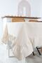 Natural Ruffle Tablecloth Vintage 140x200 Cm - 4