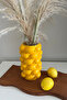Handmade Lemon Patterned Glossy Large Decorative Vase 20 cm – Flower Pot & Home Ornament - 6