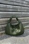 Knitted Patterned Khaki Color Large Size Casual Daily Use Shoulder Bag - 7