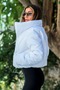 Women's White Waterproof Trend Zip-Up Short Puffer Bomber Jacket - 7
