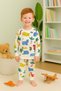 Boys' Color Safari Animals Printed 100% Cotton Seasonal Pajama Set - 2