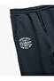 Jogger Sweatpants with Raised Print Detail and Tie-Up Waist - 3