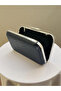 Black Color Anaconda Patterned Matte Stylish and Luxurious Women's Evening Dress Bag - 4