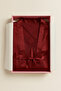 Burgundy Satin Lace Detailed Premium Nightgown & Robe Set – Special Boxed - 7