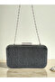 Black Silver Color Pearl Handle Glitter Wire Wrapping Women's Evening Dress Bag - 7