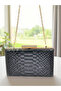 Black Color Anaconda Patterned Matte Stylish and Luxurious Women's Evening Dress Bag - 5