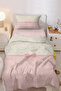 Pink Heart Polka Dot Ribbon Patterned Single Baby Kids Bedding Set - 2