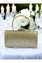 Special Design Metal Handle Crystal Stone Double Color Evening Dress Bag Kına - 6