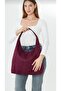 The Moiss Burgundy Color Suede New Season Casual Shoulder Bag - 5