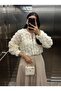 3D Ecru jacket rose cardigan rose