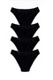 Women's Lycra Waist Lace Bikini Panties C-131 (4 Pcs) - Black - 5 - 2