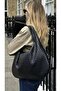 The Moi̇ss Knitted Detail Wide Shopper Campané Retro Black Hand and Shoulder Bag - 5