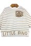 Baby Boy Seasonal Striped Crew Neck Long Sleeve 100% Cotton Baby Set - 6