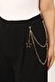 Pinkmark Women's Gold Double Chain Star Figure Pants Chain Accessory Pmkm25664 - 5