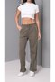 Women's Loose Fit Striped Detail 2-Thread Premium Cotton Pants - 3