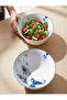 6 Pieces Güral Porcelain Shower 1891 Bird Pattern 14 cm Soup Bowl - 4