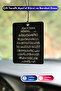 Black Plexi Ayetel Kursi and Blessing Prayer Car Charm Rearview Mirror Ornament Car Gift - Reversible - 3