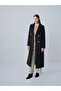 Gold Detailed Double Breasted Coat Dark Brown