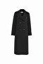 Double Button Maxi Length Coat Black - 5