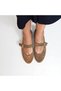 Camet Suede Genuine Leather Round Toe Buckle Women's Ballerinas - 2