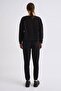 Black Organic Women's Sweatpants with Lace-Up Two Pockets - 4
