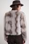 4749 Women's Lined Crew Neck Premium Fur Coat Sand Beige - 7
