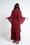 Maxi Pleated Dress with Flutter Sleeves - 4