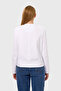 Mecy - White Women's Snap Padded Long Sleeve Basic - 4