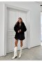 Women's Luxury Quality Long Faux Fur Coat - 5